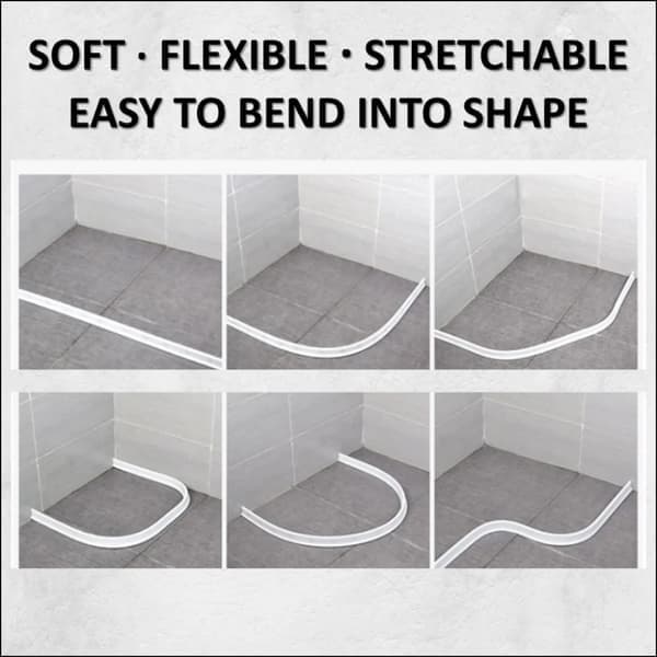 Selvklæbende bruseafskærmning - Vandbarriere til våd og tør adskillelse [JUN] grå 250CM grey 250CM