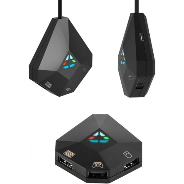 Mus- och tangentbordsomvandlare, USB-anslutning, tangentbords- och musadapter för PS4, PS3, Xbox One, Xbox 360, Nintendo Switch Lite