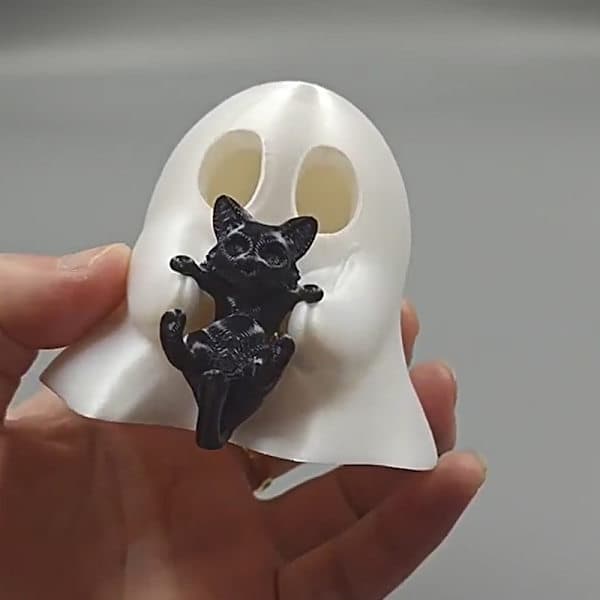 Halloween Spökfigur Läskig Harts Spökstaty Spökprydnad A