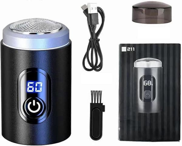 Sopami Mini Elektrisk Barbermaskin, Ny Hurtiglading Digital Display Mini Barbermaskin - Perfekt Helplast All Plastic