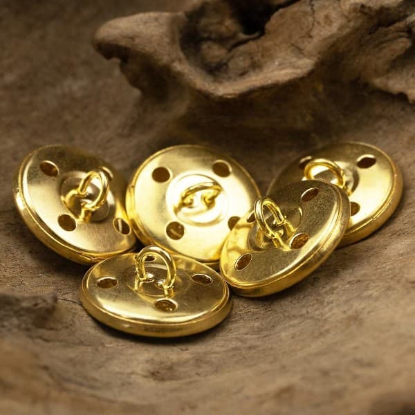 Messing knapsæt 25 mm 3D vintage guldknapper til jakker (guld 50 stk.)