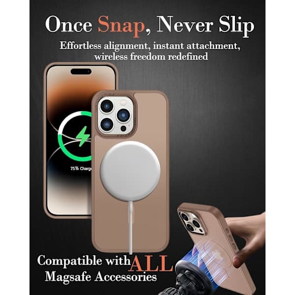 iPhone 16 Pro Max Deksel (6.9\"), Flyaluminium Linsebeskyttelse, Militær Fallbeskyttelse, Slank Matt (Gull) Guld iPhone 16 Pro Max Case (6.9")