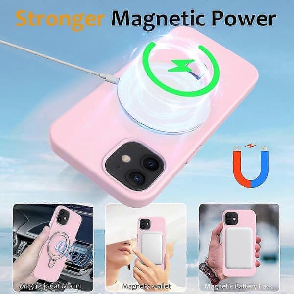 Magnetisk etui til iPhone 11 med ringstativ PC+silikone, stødsikkert telefoncover, stil E Style E