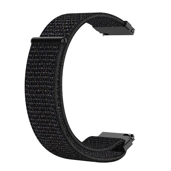 Nylonarmbånd med velcrolukning - Sort (20 mm) 10