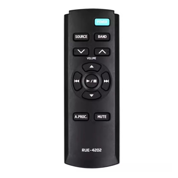 Letvægts fjernbetjening til ALPINE bilradio RUE4202 CDXA08 modtager kontrol fuld funktionalitet lang gearkasse Black