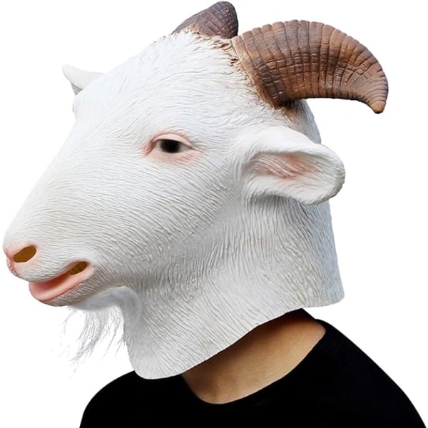 Deluxe Halloween kostyme Party Latex Animal Head Mask Geit