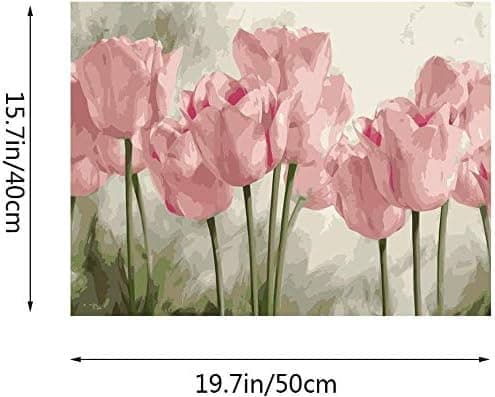 Mal efter tal til voksne 40x50 cm Lyserøde Tulipan - Glad