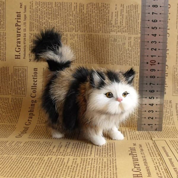 e Simulation Katt Plyschleksaker Mjuka Fyllda Kattunge Modell Katt Real A4 one size A4