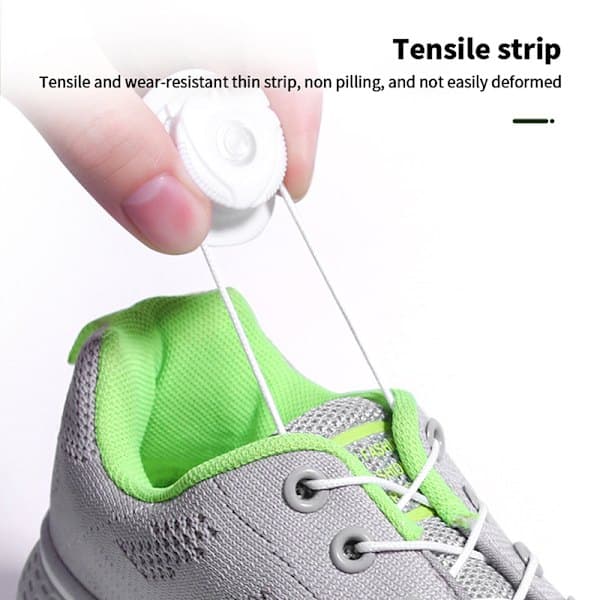 Par Sneakers Snørebånd Elastiske Snørebånd Uden Binding Strækker Lo DD D D