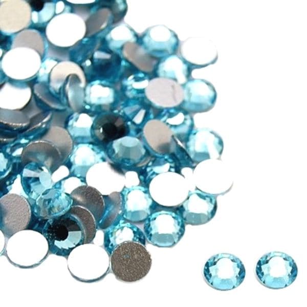 400 glasrhinsten halve perler 3,9 mm aqua