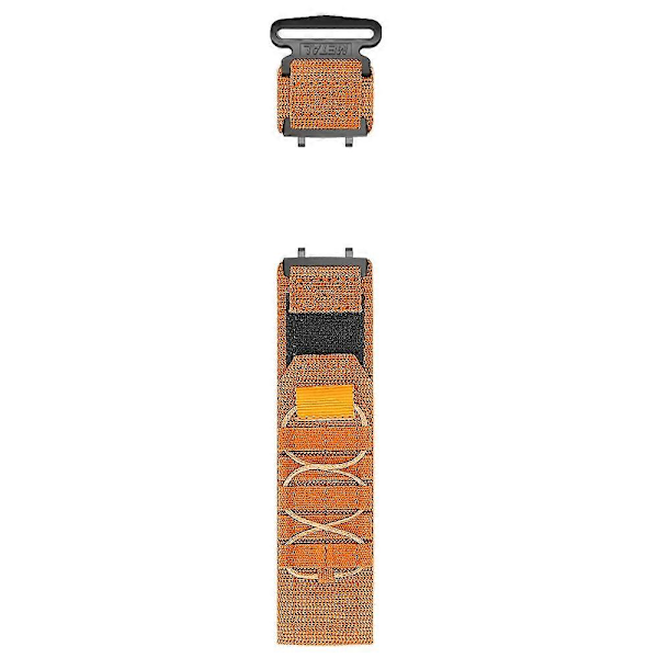 Huami Amazfit T-Rex 3:lle Nylon-kellohihna, pikakiinnitys, rannehihna liittimellä - Oranssinen Multicolor Orange
