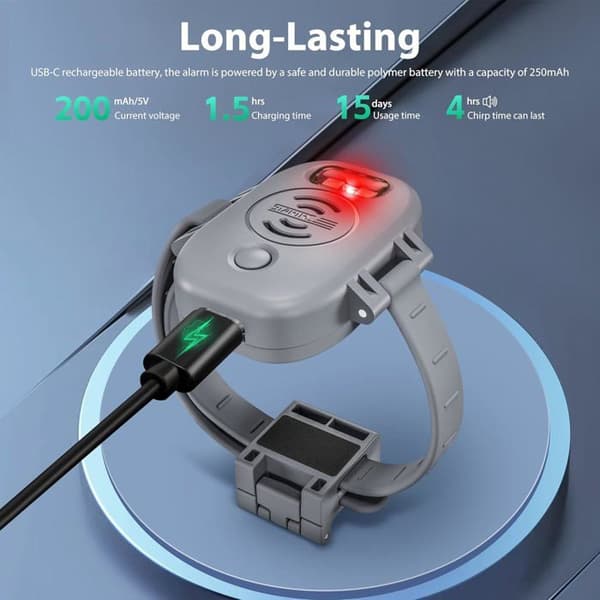Startrc Drone Alarm Buzzer, 120dB Uppladdningsbart LED-larm för borttappad drönare, GPS-flygkontrollspårare för DJI Mini 4 Pro