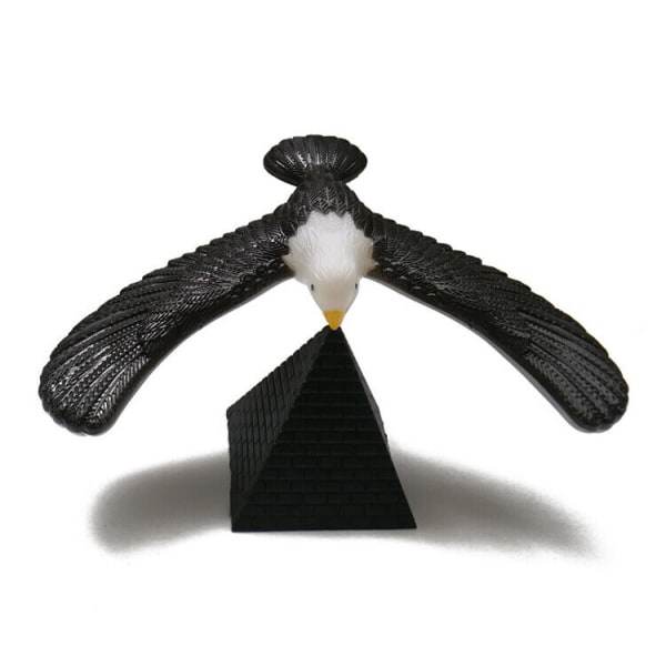 Balance Eagle Balance Bird Dekompression Legetøj Desktop Dekoration 14*18cm Sort