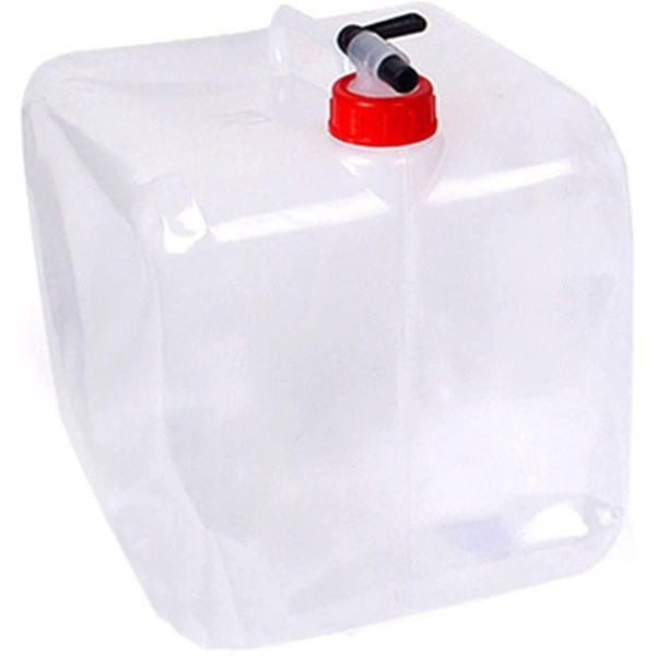 2-pack 10L bärbar hopfällbar vattenbehållare med kran - WELLNGS