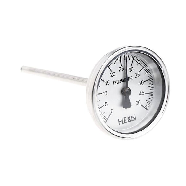 Bi-metallisk process-termometer i rostfritt stål 1/4PT-anslutning 50-300 50 degrees