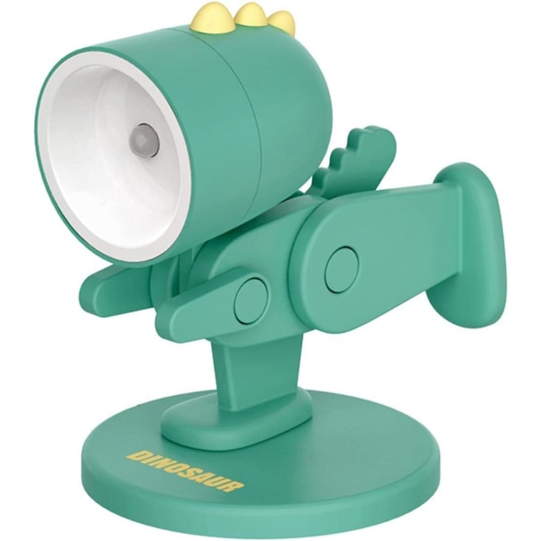 Unik Dinosaur Bordlampe | LED-lampe til soveværelse | Sød lampe til studerendes øjenbeskyttelse, justerbar bordlampe til boligindretning Green
