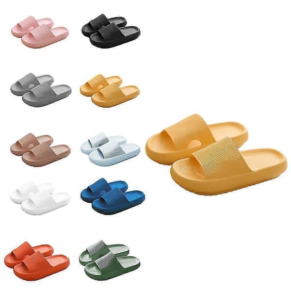 Bløde hjemmesko til kvinder og mænd, behagelige lydløse badeværelses- og brusesko -Sy Sort Sort 4041 Black 4041