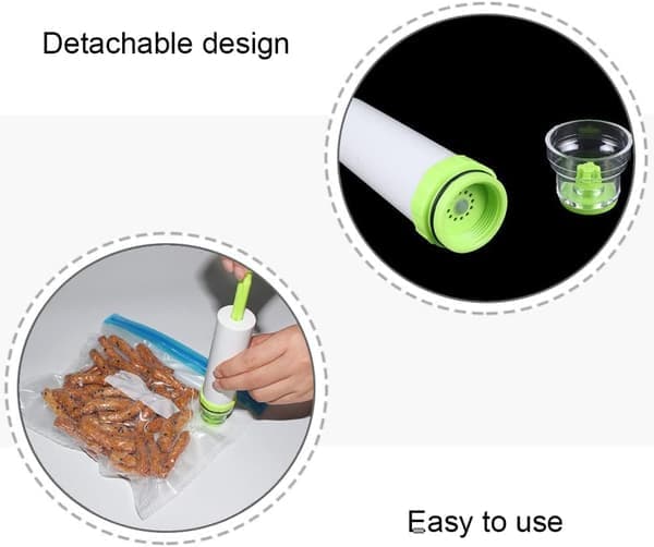 Vakuumförpackningspåse Handpump Manuell Kompressionspåse Luftpump Bärbar Minisugpump för Resor/Mat/Utrymmesbesparing