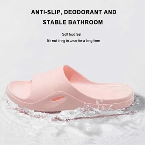Moniväriset liukumattomat kotitossut, kulutusta kestävät pehmeät sandaalit naisille ja miehille Pink 40 41
