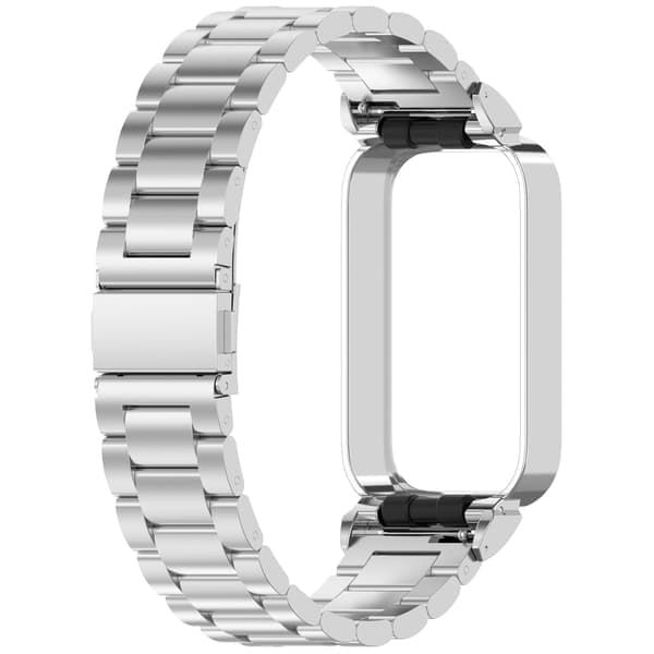 Armbånd i rustfritt stål til Xiaomi Band 9 Active og Redmi Band 3 Sølv Sølv Sølv
