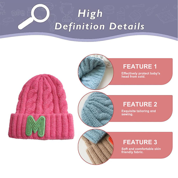 Stickade mössor Tecknad Twist ullhattar för pojkar och flickor Baby Pullover hattar Ages3-10 Style1 style2
