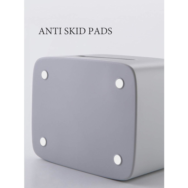 Multifunktionel Tissue Box, Fjernbetjening og Tissue Holder, Organizer med Tissue Box Gray