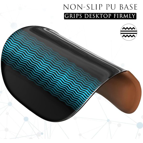 Ergonomisk musmatta med handledsstöd i memory foam, bekväm datormusmatta för bärbar dator, smärtlindrande handledsstöd, ren brun Pure Brown