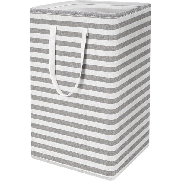 Suuri pyykkikori - Vedenpitävä pyykkikori, jossa on pidennetty kahva - Taitettava korkea pyykkikori Stripe
