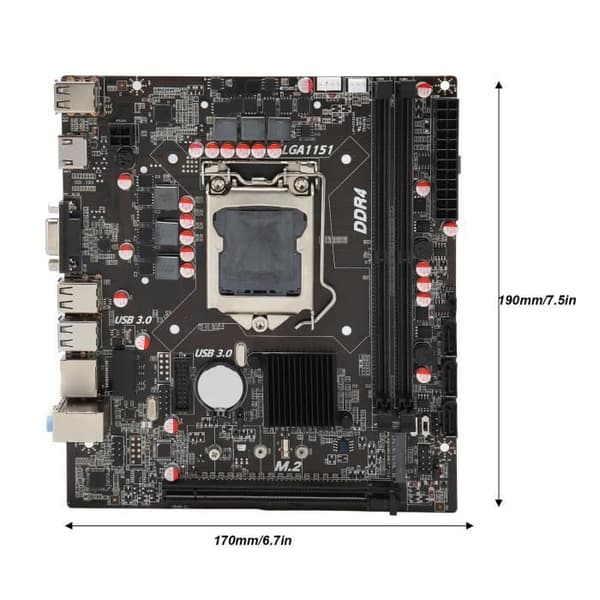 QIILU H310B4 Desktop PC-bundkort - DDR4 - LGA1151-sokkel - M.2 SATA3 USB3