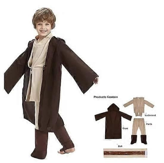 Jedi Knight-dräkt för barn, rollspelsset Obi-Wan Kenobi-uniform - Perfet L_tfrf L L