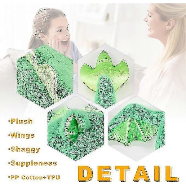 Söt Plyschdrake, Tyngd Dinosaurieleksak Barn Vuxen Gåva Eller Dekoration green 110cm