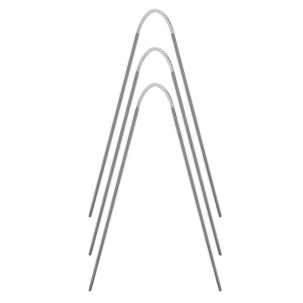 3 stk. rundpinde Fleksible rundpinde i rustfrit stål DIY strikketilbehør 3 stk. 4,5 mm 3 stk.