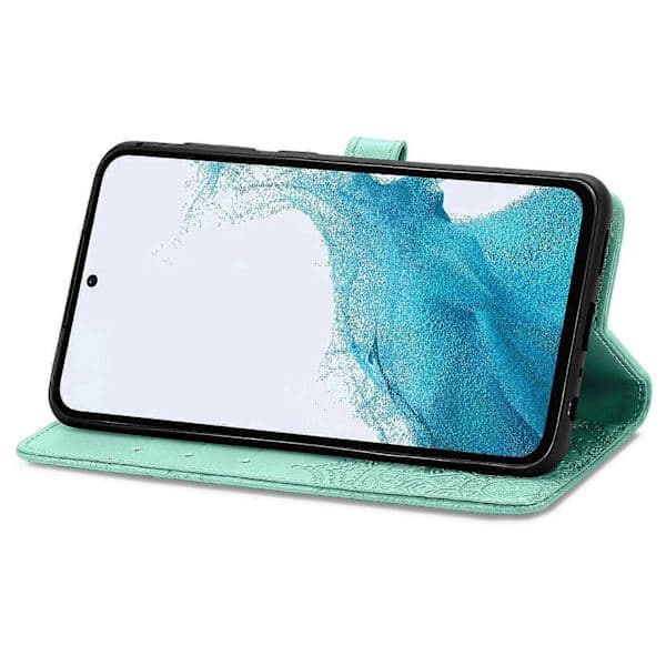 Mandala Blomst Læder Telefon Cover Stativ - Grøn til Samsung Galaxy A56 5G [TOP1] Grey