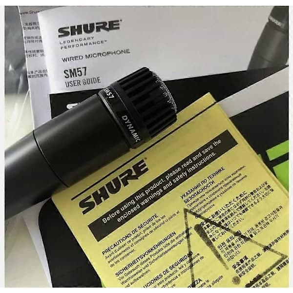 Shure SM57 SM57-LC Kardioid Dynamisk Kablet Instrumentmikrofon Svart Storbritannia
