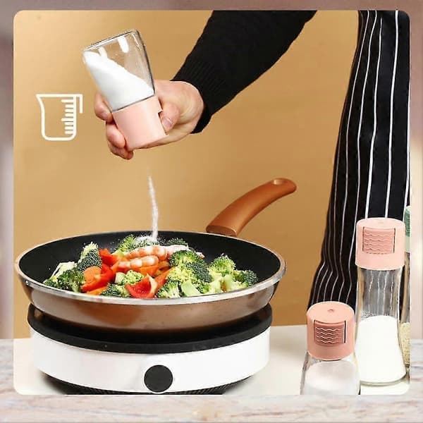 Konisk kryddflaska för kök, kryddflaska med tryckdosering, salt- och pepparströare exakt kvantitativ, kryddispenser 4 st 4Pcs