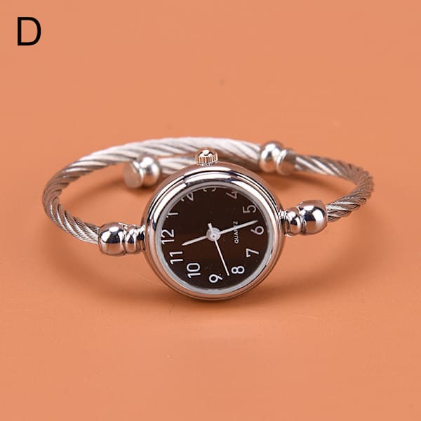 1 stk. sølv armbåndsure dame mode armbånd quartz ur s D one size D