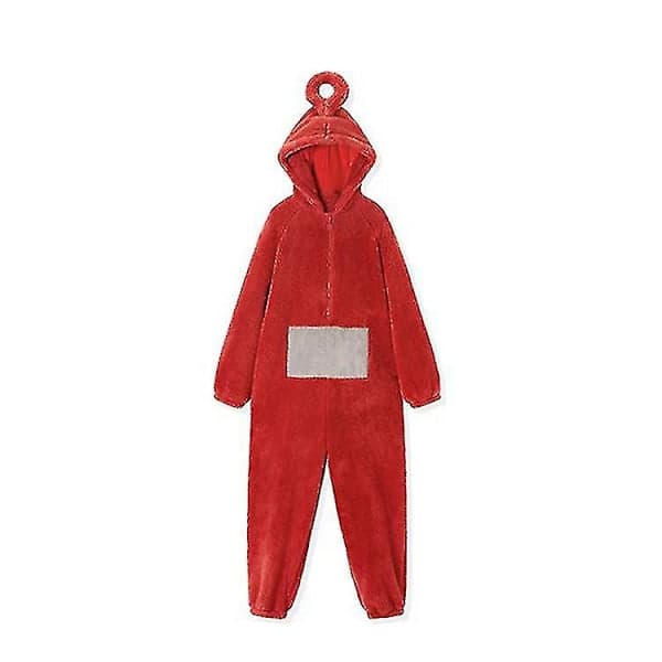 Teletubbies Onesie Pyjamas Vuxen Tjock Korallfleece Red M
