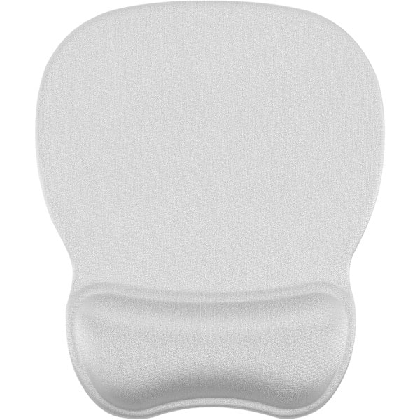 Ergonomisk musmatta med handledsstöd i memory foam, bekväm datormusmatta för bärbar dator, smärtlindrande handledsstöd, ren grå Pure Grey