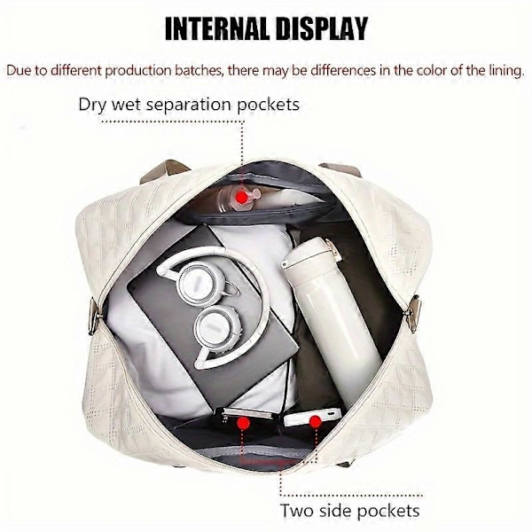 Luksuriøs Oversized Duffel Bag - Stilfuld & Holdbar med Vandtæt Rum Multi-Funktionel Carr grey