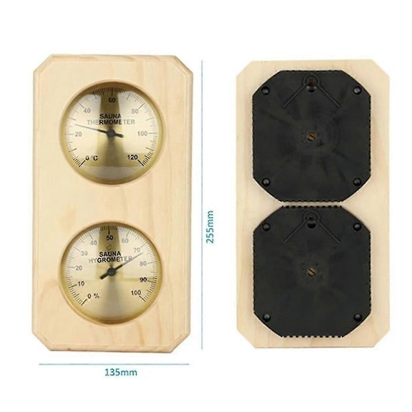 Badstuetermometer 2 i 1 Tre Badstuhygrometer Innendørs Celsius Termometer og Hygrometer