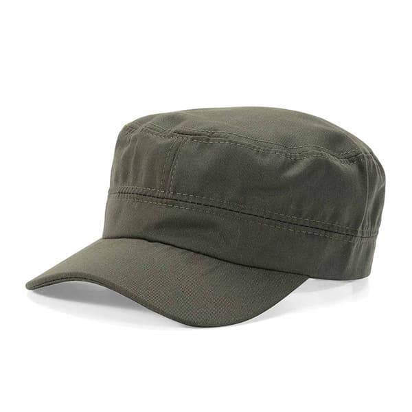 Grøn Army Cap - Flad Army Cap Militær Cap grøn one size