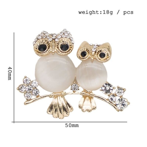 4 stk. Rhinestone Dyre Brosche Rhinestone Ugle Broscher Krystal Kat Broscher Til Kvinder Piger Fødselsdag Gave