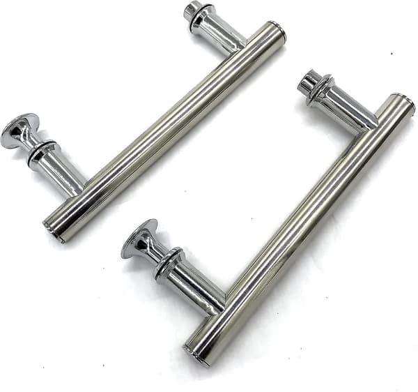 2 stk 145 mm (14,5 cm) krom ABS dusjdørhåndtak, hull til hull