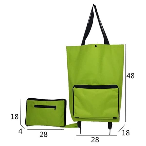 Sammenleggbar handlevogn - GH - 2-i-1 - Vanntett veske - Sammenleggbare hjul - 600D Oxford-stoff