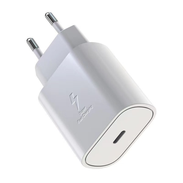 Samsung Pd25w Superrask ladeplugg S23 e Lader S22 Samsung 25W ladeplugg Hvit Samsung 25W Charging Plug  White