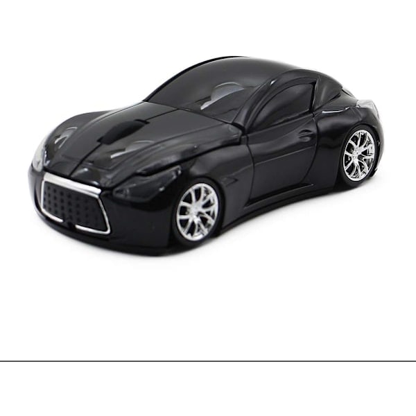 Langaton urheiluautomallihiiri, langaton pöytäkoneen/kannettavan hiiri 2,4 GHz:n optinen hiiri, Windowsille, Linuxille ja Mac OS:lle, musta Black