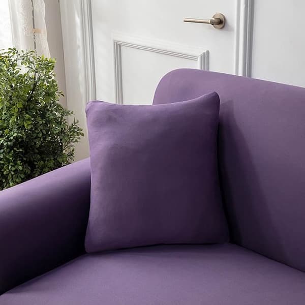 Vanntett 3-seters sofatrekk med armlener, elastisk sofatrekk, ensfarget for stue, 190-230 cm, L