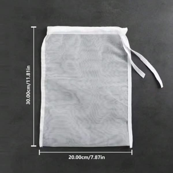 Sæt med 2 genanvendelige nøddemælksposer, madsi, nødde- og køkkenfilter til juicing. (30*20cm 120 mesh)