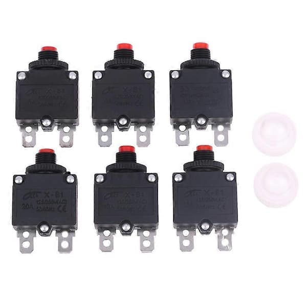 2PCS 5A 6A 8A 10A 15A 20A Termisk Strömbrytare Överbelastningsskydd Säkring 2st 6A 2pcs 6A