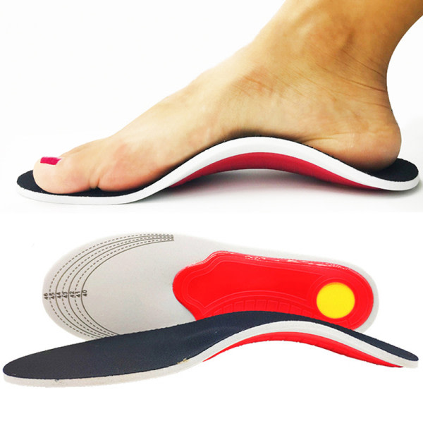 Orthopedically cushioning insoles arched feet relieve the training M